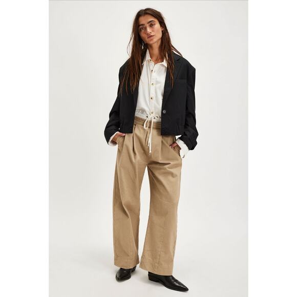 Free People NWT Black Agnes Solid Cropped Jacket Women’s Size Small Retail $298 - Picture 11 of 12